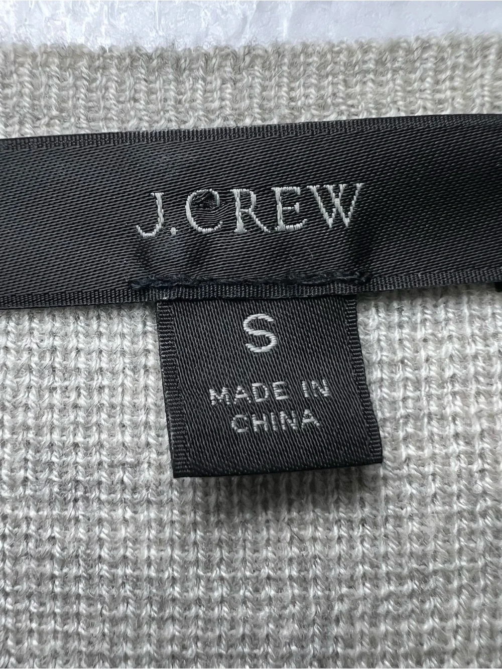 J. CREW Juliette Collarless Sweater Blazer Open Front Pockets Gray size S